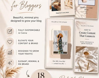 Pinterest Pin Vorlagen für Blogger | Canva Vorlagen | Fashion Lifestyle Blog | Pinterest Marketing | Stiller Luxus