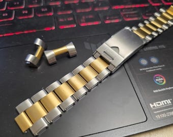 22mm tudor 2/tone solid premium bracelet for tudor black bay