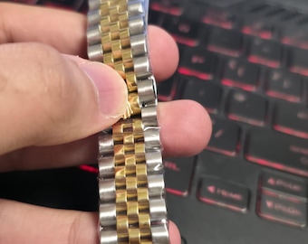21mm jubilee silver/gold watch strap bracelet for rlx president