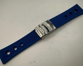 Breitling Rubber Strap Blue Watch Band Deployment 22mm,24mm