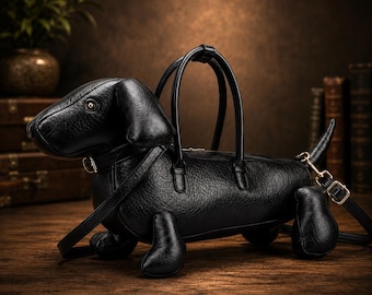 Dachshund Purse, Dog Shaped Handbag, Cute Wiener Dog Bag, Statement Shoulder Purse, Unique Gift for Dog Lovers