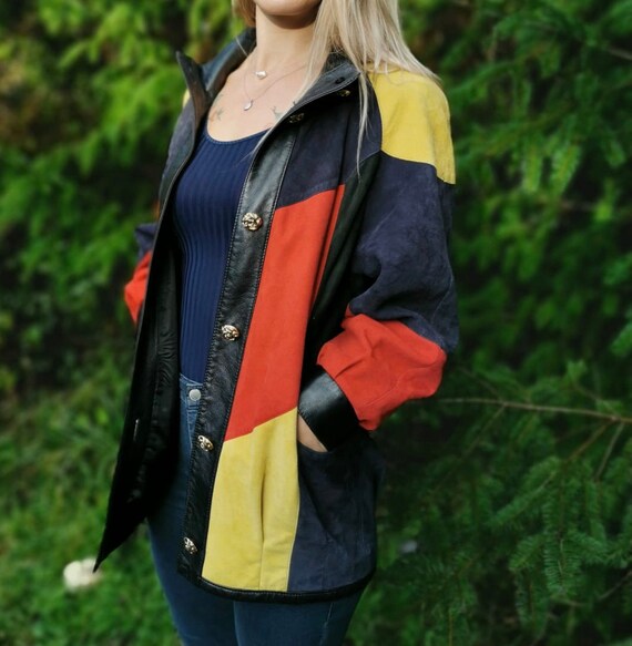 Suede patchwork jacket