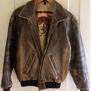 ジャケット・アウター 90s Chevignon Leather Cotton 6Pocket JKT Chevignon Vintage Leather Jacket Flying Wear Biker Black Size L | eBay