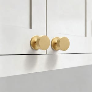 Lådknopp i massiv mässing, skåphandtag i 50-talsstil, minimalistisk heminredning