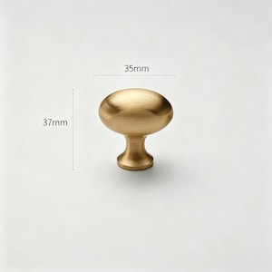 Oval Egg Cabinet Knobs | Brushed Brass, Chrome, Wood Grain Drawer Pulls