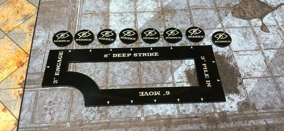 Warhammer 40k 11th Edition Measuring Tool & Hidden Tokens