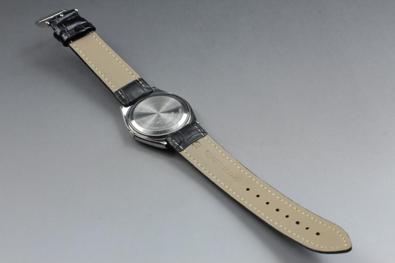 Vintage Seiko Type II 7123-8010 Silver 36mm Day Date Men's Quartz