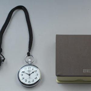 Near Mint in Box Seiko Precision 6110-0010 Railway Hand Winding Pocket Watch #85 image 10