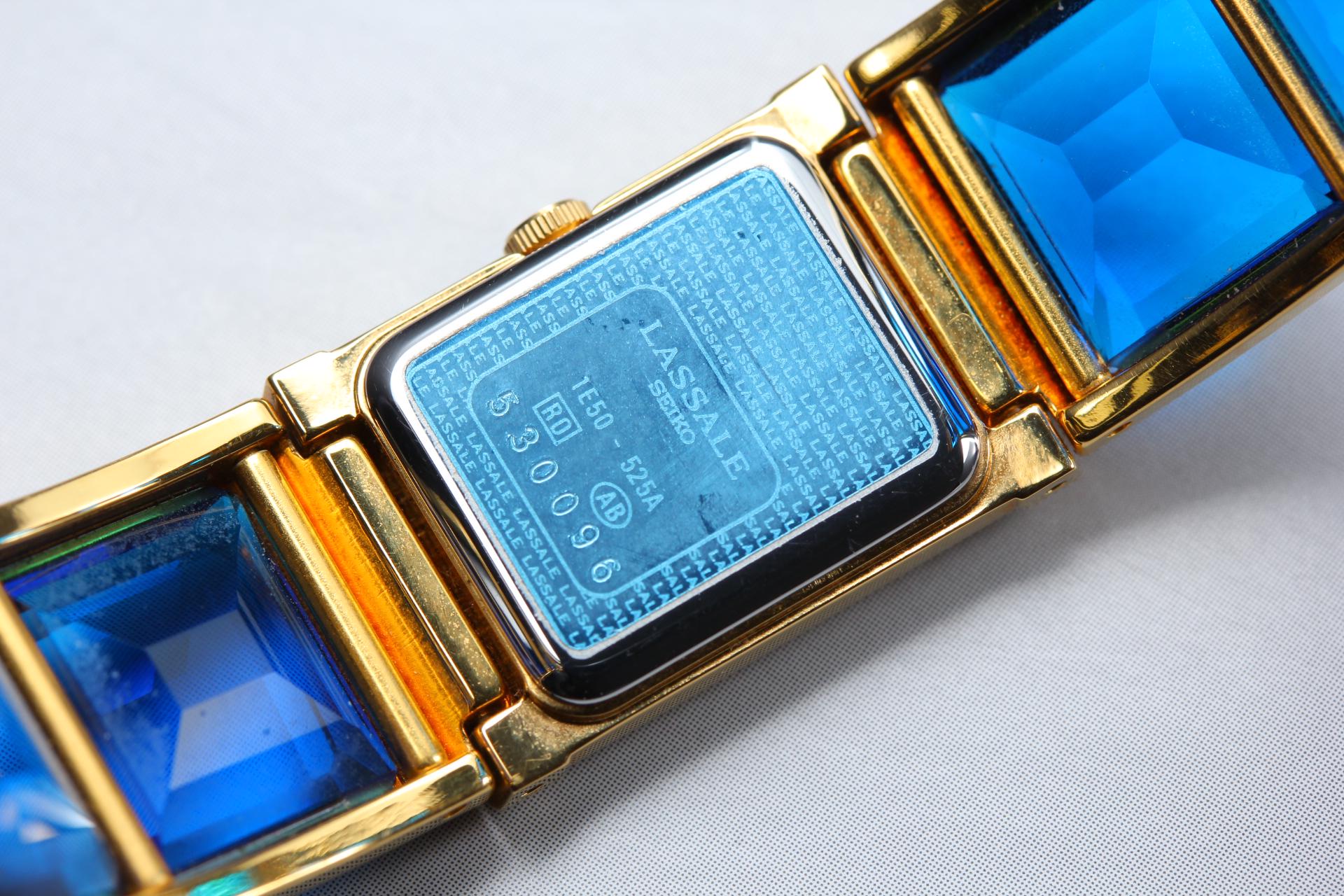 Vintage 1985 [N Mint] Seiko Lassale 1E50-525A Blue 15mm Women's Qz