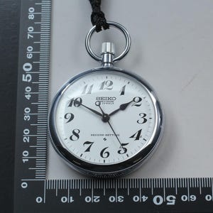 Near Mint in Box Seiko Precision 6110-0010 Railway Hand Winding Pocket Watch #85 image 8