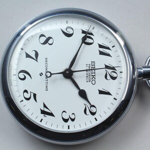 Near Mint in Box Seiko Precision 6110-0010 Railway Hand Winding Pocket Watch #85 image 4