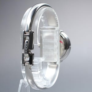 Vintage [Near Mint] Gucci 1400L Silver Black 25mm Women's Quartz Watch JP U671 image 8