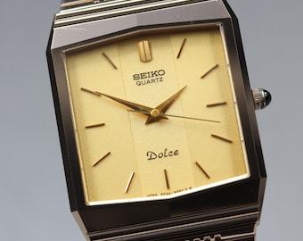 Vintage [Near Mint] Seiko Dolce 6030-5540 Gold Tank Men's Quartz Watch JP #13