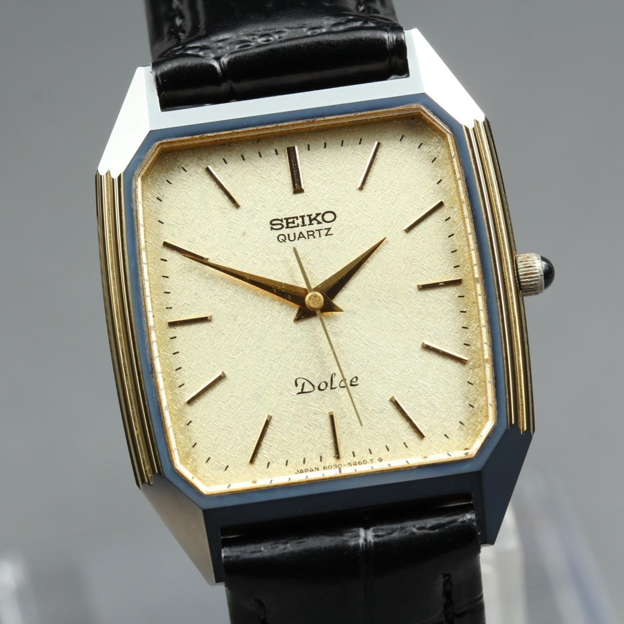 SEIKO ドルチェ 6030-5390 スクエア クォーツ メンズ ゴールド Vintage [N Mint] Seiko Dolce 6030-5390 Gold Dial Tank Men's Quartz
