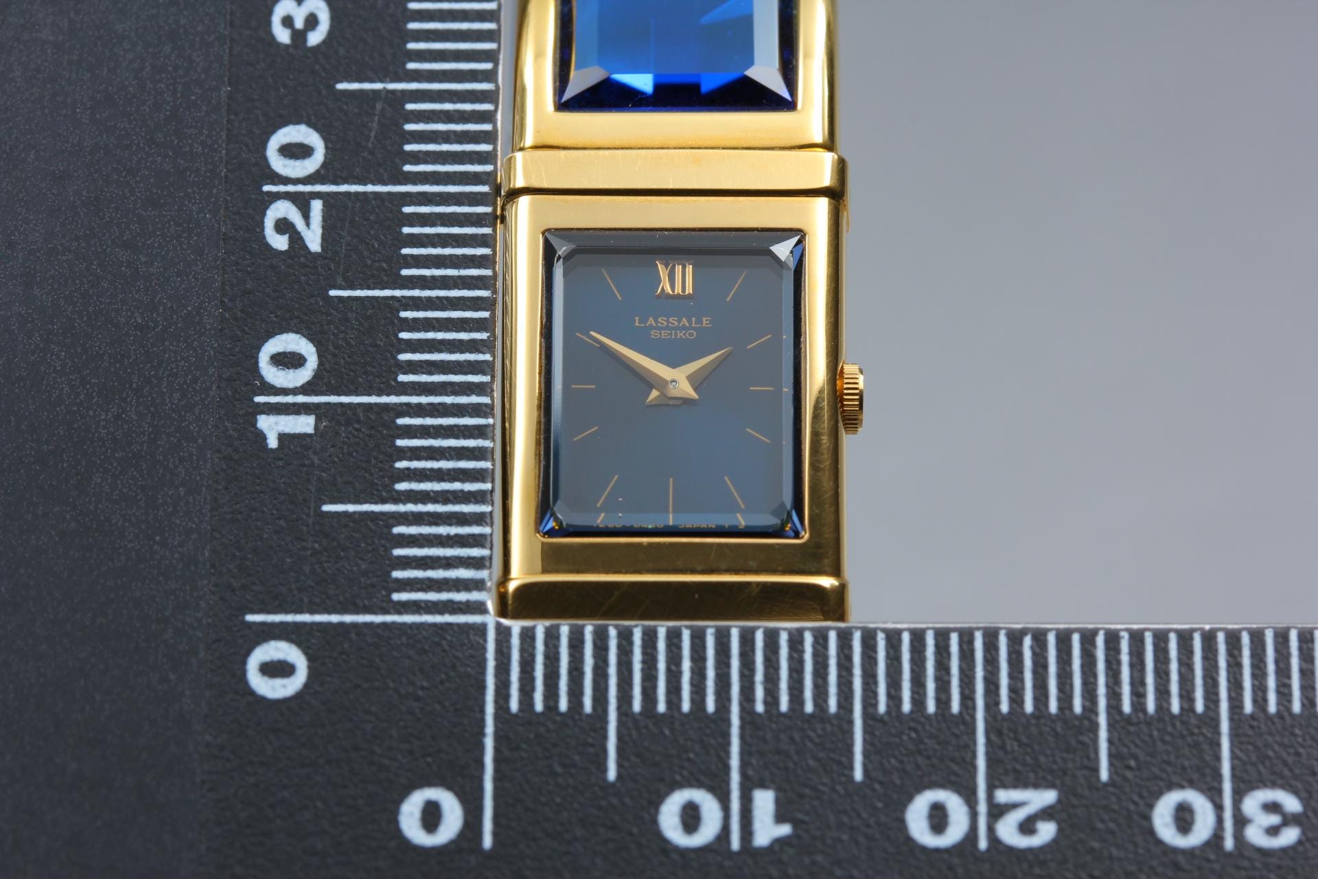 Vintage 1985 [N Mint] Seiko Lassale 1E50-525A Blue 15mm Women's Qz