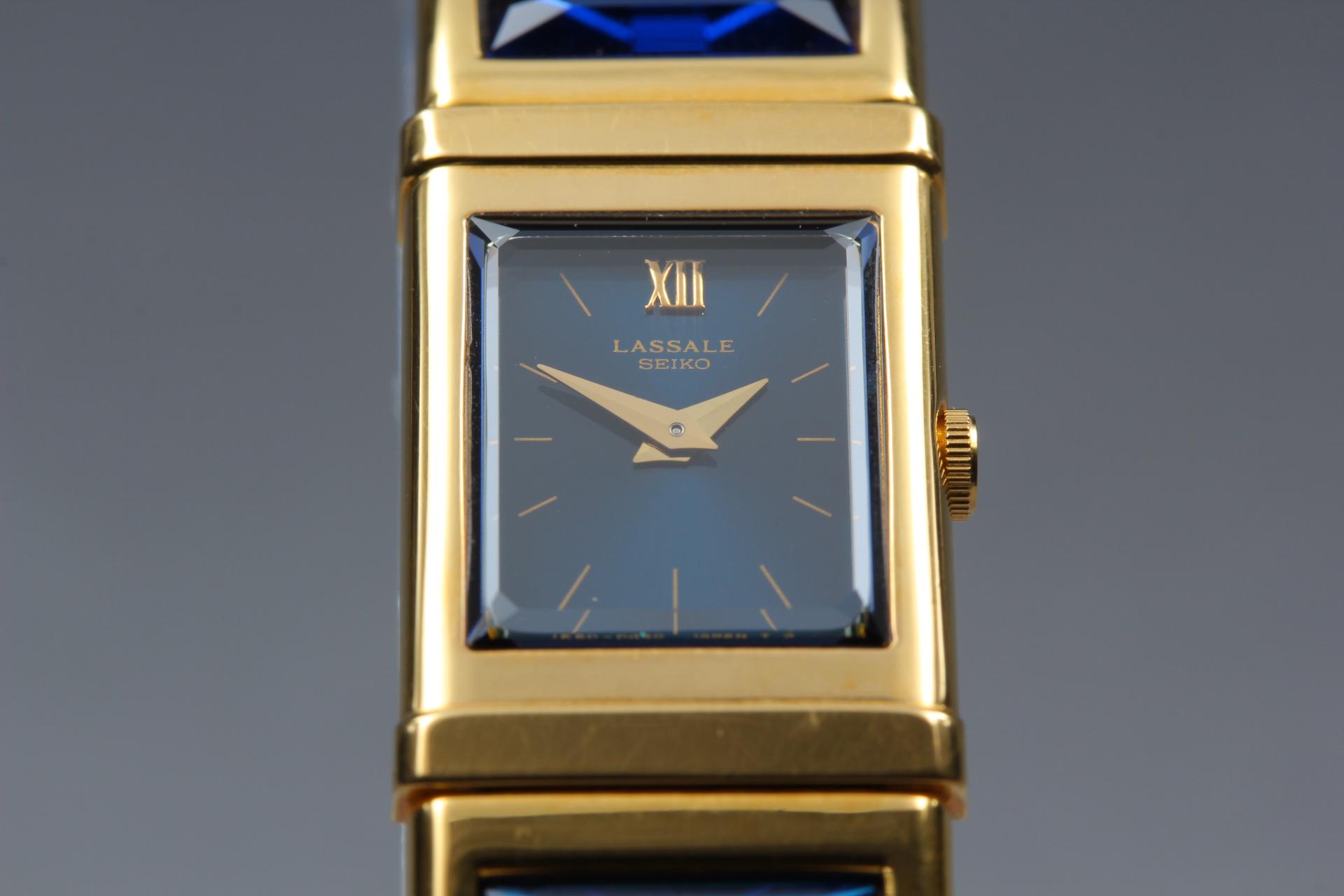 Vintage 1985 [N Mint] Seiko Lassale 1E50-525A Blue 15mm Women's Qz