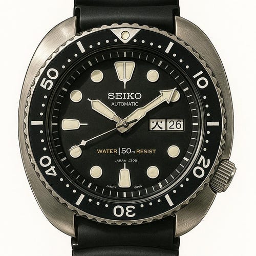 Black Boy Seiko 7S26-0020 SKX007 Diver 200m Men's Automatic Watch