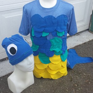Upcycled Steampunk Clothing, Custom Bluegill Fish Costume Upcycled Blue ...