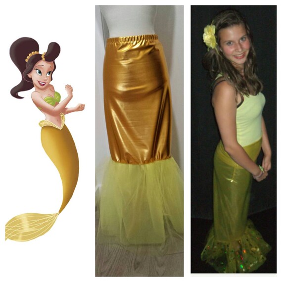 yellow mermaid skirt