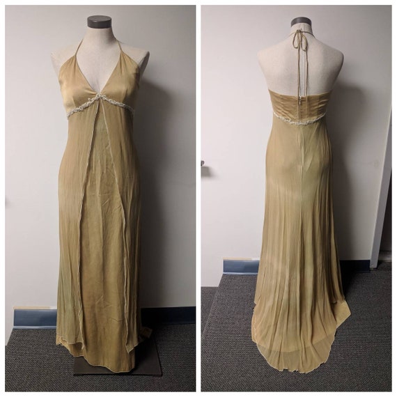 Vintage Clothing, Silk Evening Gown, Full Length E