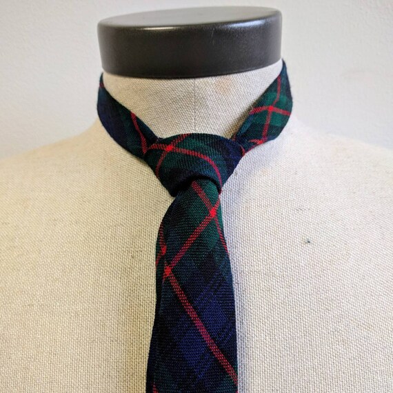 Vintage Clothing Dark Green Wool Plaid Neck Tie Murray | Etsy