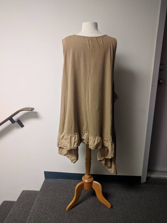 Vintage Clothing, Vintage Taupe Dress, Mid Length… - image 3