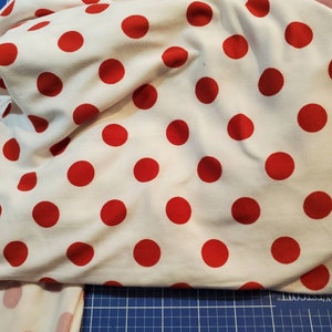 Upcycled Clothing, Girls Lucy Wilde Costume Scarf Dispicable Me, Red Polka Dot Cotton SCARF ONLY, Please note the colour of the dots is RED image 2