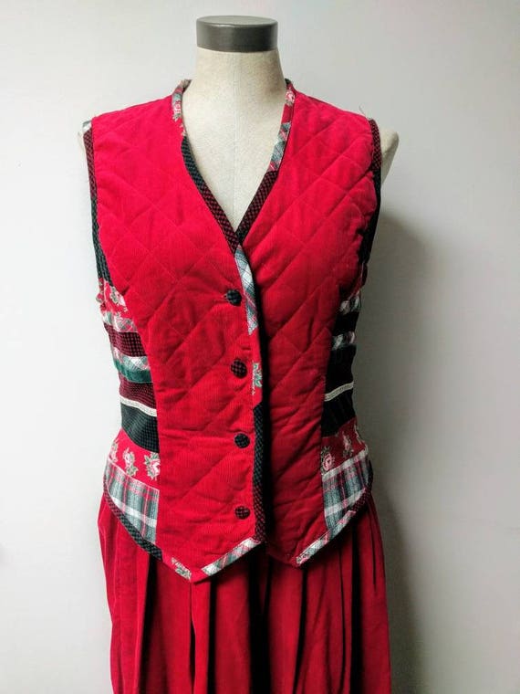 Vintage Clothing, 1980's Vintage Christmas Dress,… - image 3