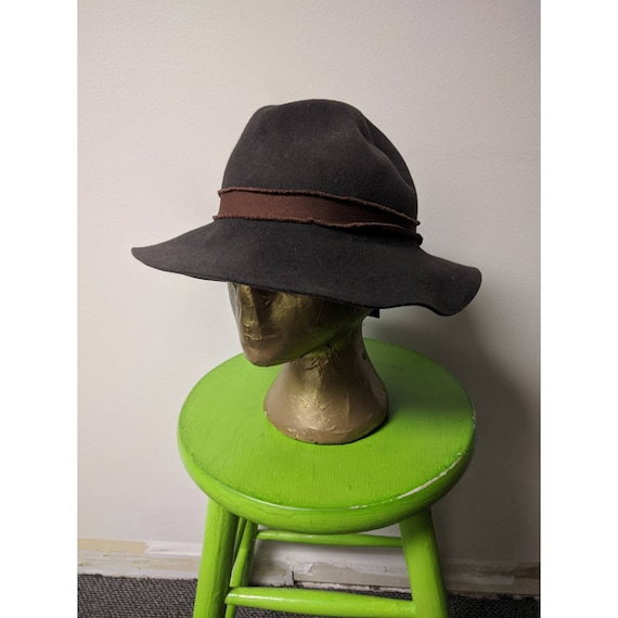 Vintage Steampunk Clothing, Ladies Brown Wool Hat,