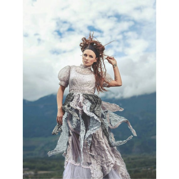 chinese dress ladies Pewter Off The Shoulder Lace Hem Dress – AX Paris main image 0