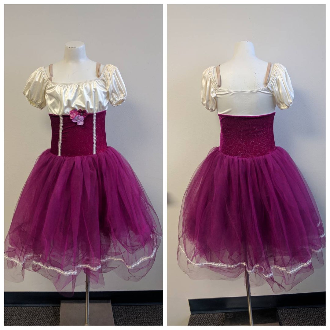 Vintage Dance Costume Vintage Dark Pink Dance Costume With Etsy