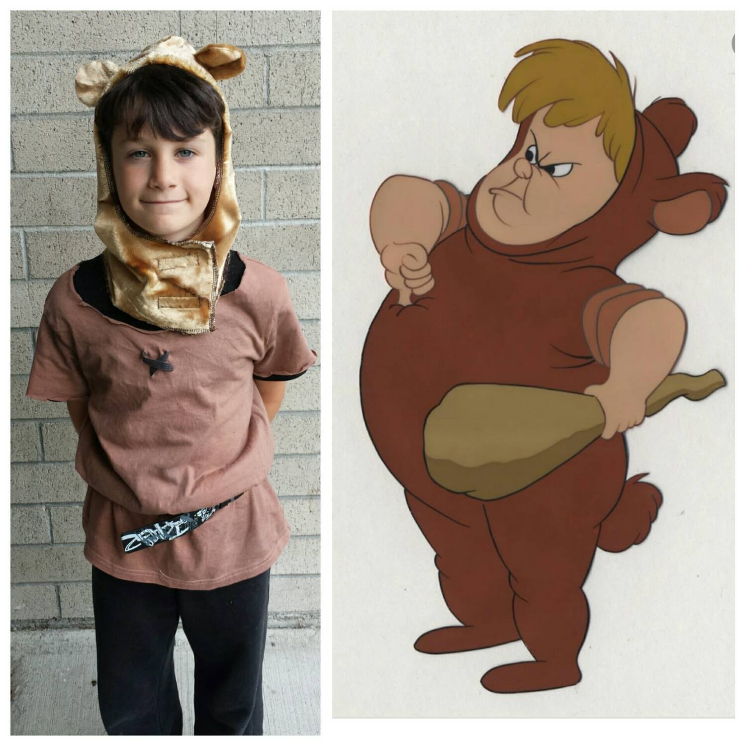 Upcycled Peter Pan Costume Lost Boys Bear fun Fur Hood Etsy