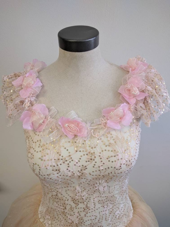 Vintage Dance Costume Vintage Blush Pink Dance Co… - image 2