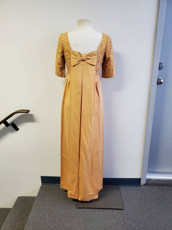 Vintage Clothing 1960s Maxi Dress Mustard Yellow … - image 3