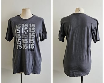 Vintage Clothing, Vintage T-Shirt, Grey Graphic T-Shirt, Push 15 Vintage Shirt, 100% Cotton Adult Size Medium