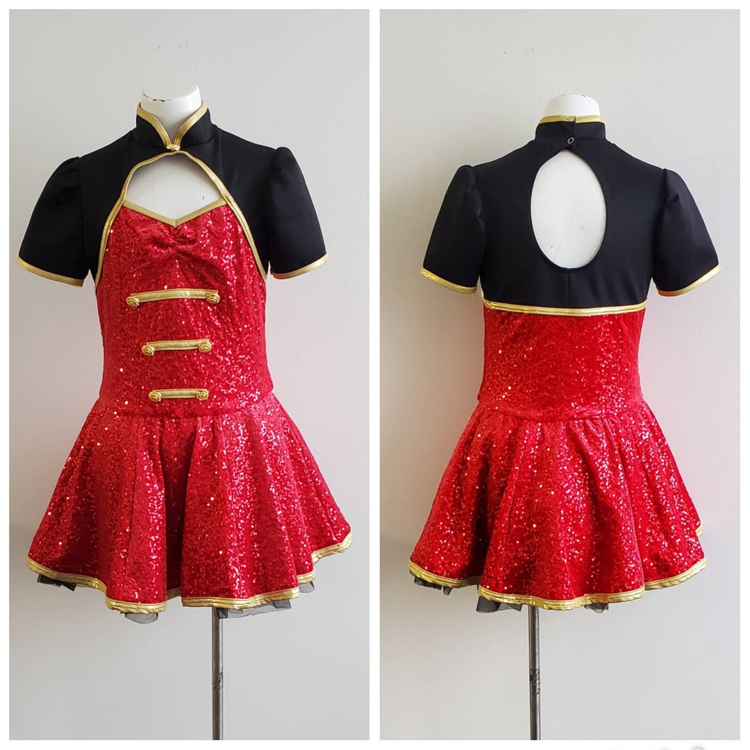 Vintage Dance Costume Vintage Costume Red and Black Stretch Etsy
