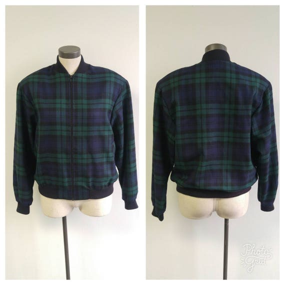 Vintage Clothing, Vintage Ladies Wool Plaid Jacket
