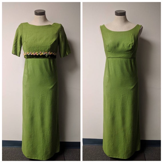Olive Green Evening Gown
