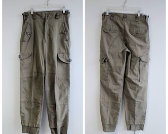 Ropa vintage, Pantalones de combate vintage para hombres, Pantalones verdes para hombres, Pantalones de combate de algodón, Pantalones militares verdes del ejército GI Joe Traje para hombres Tamaño pequeño