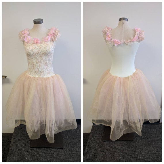 Vintage Dance Costume Vintage Blush Pink Dance Co… - image 1