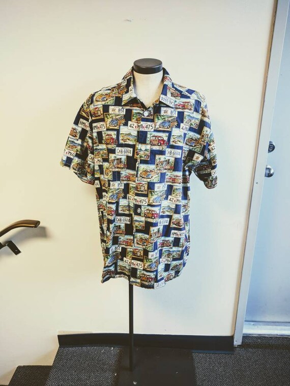 Vintage Clothing, Hawaiian Shirt, Blue Surf Board… - image 4
