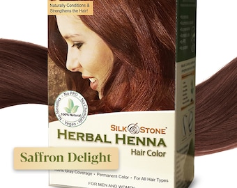 Zijde &steen kruiden henna haarkleur 42 saffraan delight (mahonie)