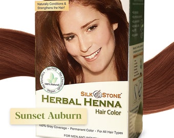 Silk & Stone Herbal Henna Hair Color 44 Sunset Auburn