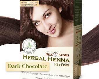 Silk & Stone Herbal Henna Hair Color 35 Chocolate Brown