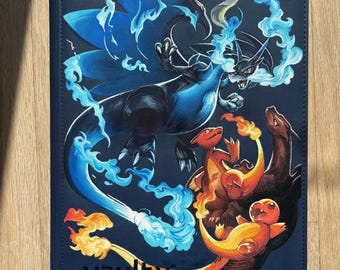 Custom Hand Painted VaultX (9 Pocket) Binder - Pokemon