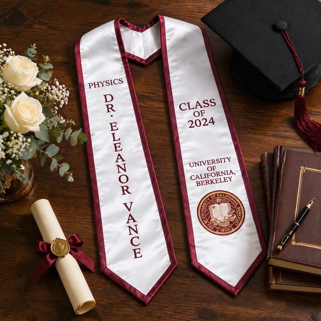 Custom Phd Physics Graduation Stole, Personalized Dr. Name Sash 2026 ...