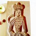 Large Vintage Dutch Hand Carved Wooden Spekulatius Cookie Mold Form with "Woman"