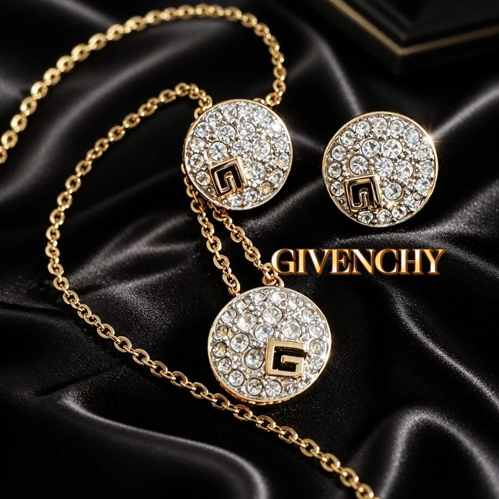 Givenchy Necklace and Earrings Set - Etsy