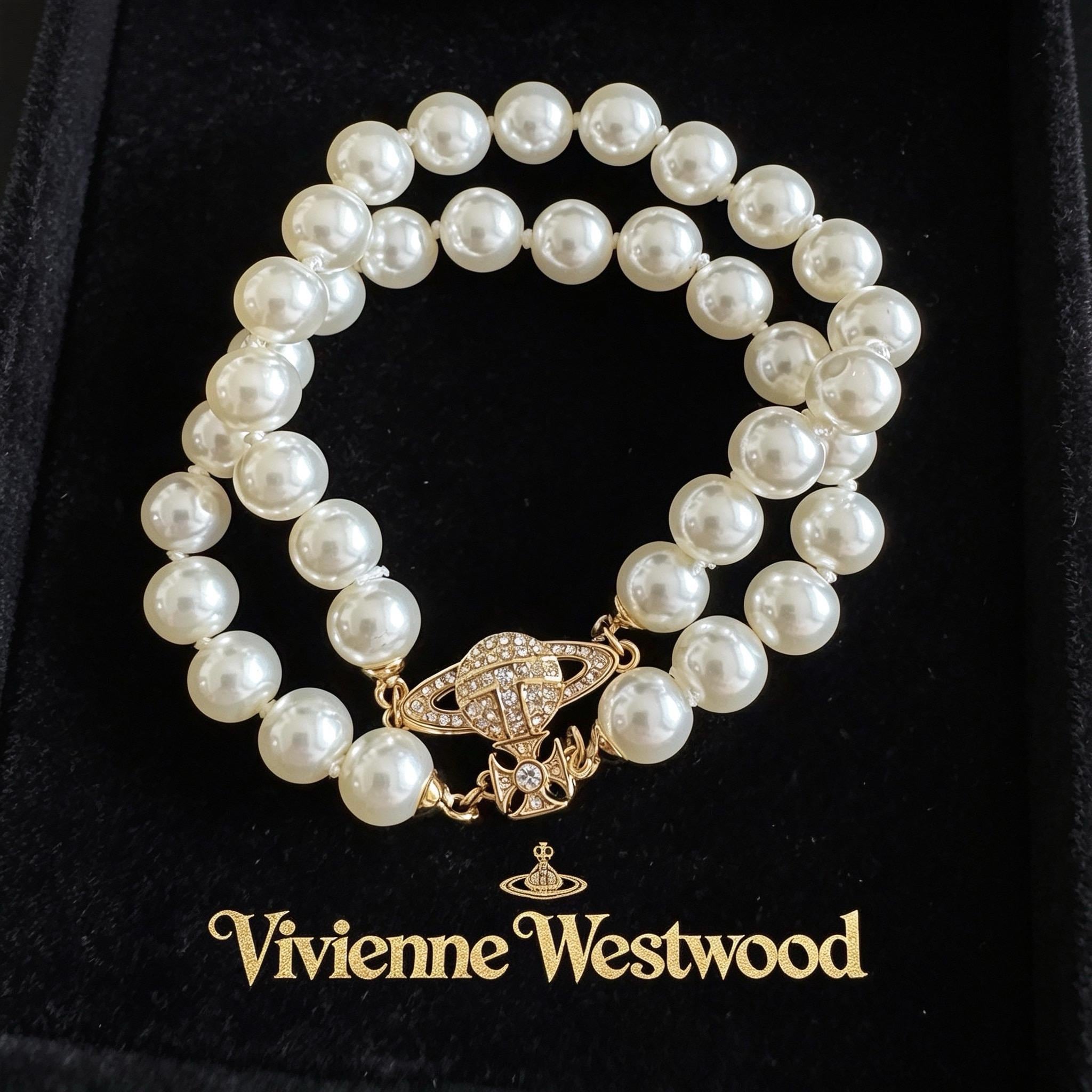 Vivienne Westwood】安全ピン×オーブパールブレスレット (Vivienne 