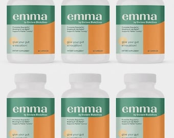 6pack - Emma Gut Health Supplement | Digestive Support for Gas & Bloating | Natural Gut Cleanse